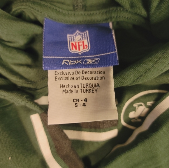 NWT- Jets long sleeve kids top with hood - Picture 6 of 7